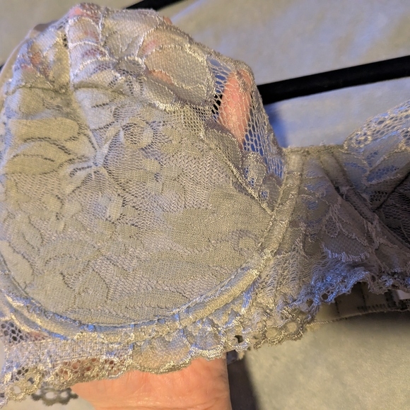 Sage Green Lace Unlined Underwire Bra - Picture 2 of 7